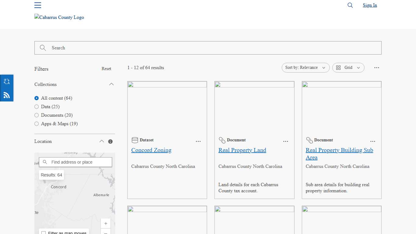 Cabarrus County North Carolina Open Data